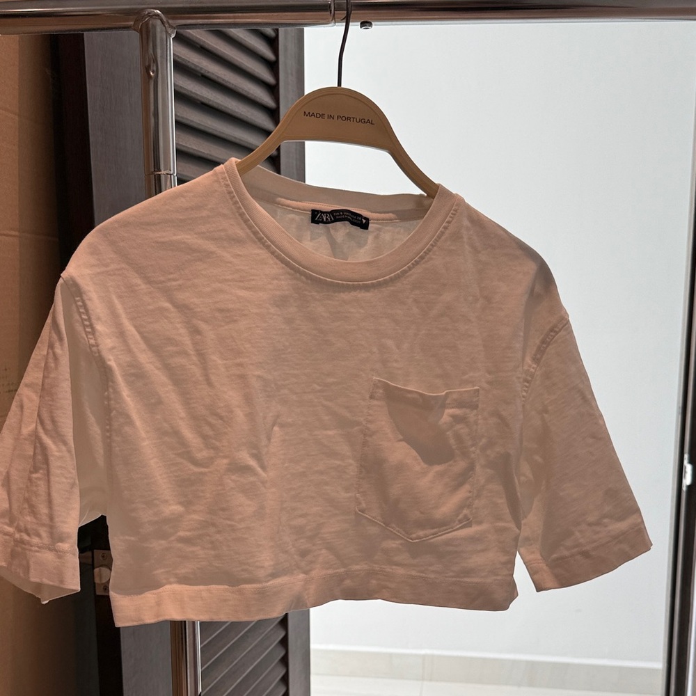 Zara Classic White Crop Top